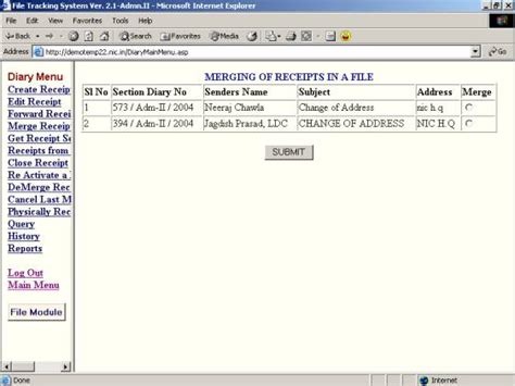 User Manual for File Tracking System