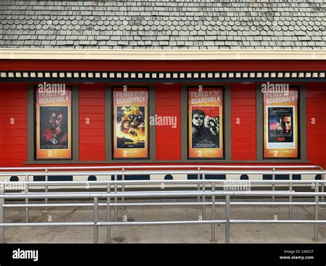 June, 2022, framed posters for movies filmed on the Santa Cruz Beach ...