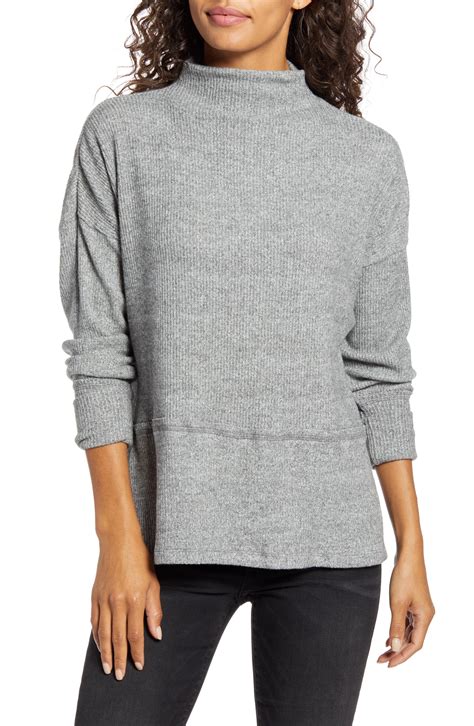 Caslon® Rib Funnel Neck Sweater | Funnel neck sweater, Sweaters ...