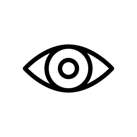 Icona della linea oculare simbolo di visione aspetto pittogramma ...