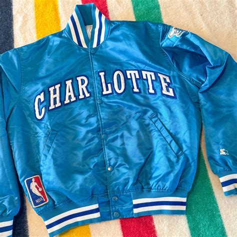 日本代購代標第一品牌【樂淘letao】－Vintage NBA Charlotte Hornets Satin Starter Jacket ...