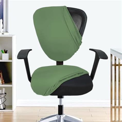 HOTKEI Dark Gray 2 Piece Pack of 1 Office Chair Cover 200GSM Fabric ...