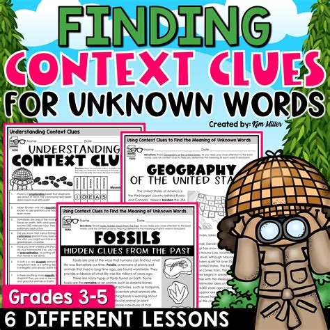 Context Clues Worksheets and Passages Determining Meaning of ...