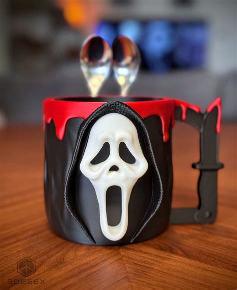 🧊 Ghostface Ice Cream Pint Holder・ STL File for 3D printing・Cults
