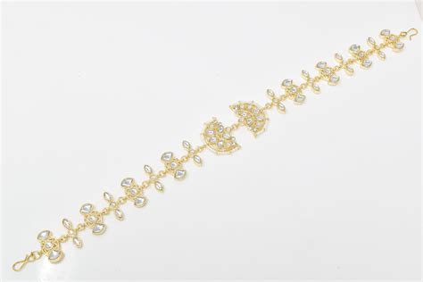 Ethnic Shishfool Rajputi Mathapatti Kundan Pearl For Women – Meira ...