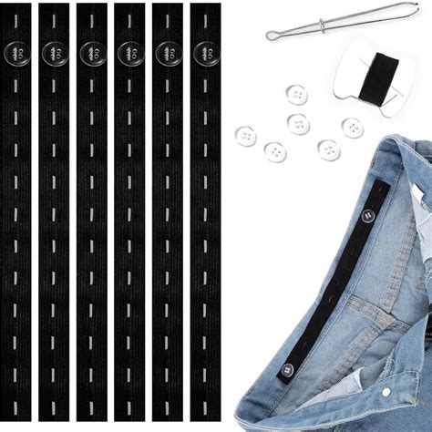 6 Pack Jeans Button Tightener Adjuster Tightener for Loose Pants Women ...