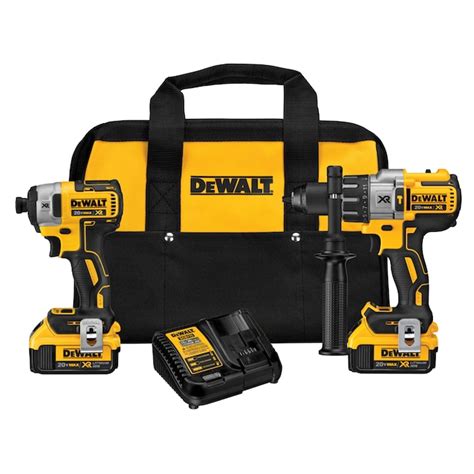 DEWALT XR 2-Tool 20-Volt Max Brushless Power Tool Combo Kit with Soft ...