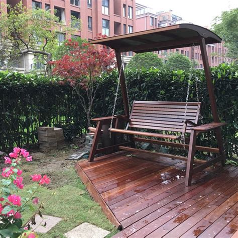 庭院创意木质休闲座椅_红动网