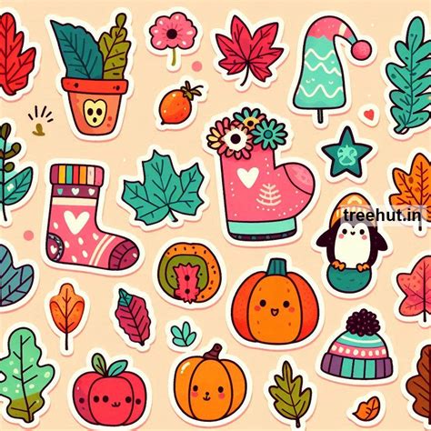 Cute Printable Fall Leaves Stickers and 95 Craft Ideas with Fall Leaves ...