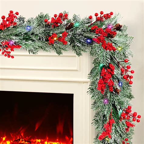 6FT Artificial Christmas Pine Garland, Norfolk Faux Greenery Garland ...