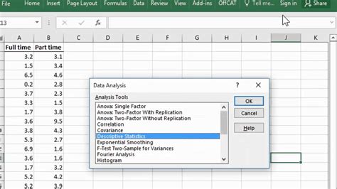 Hypothesis Testing How to in Excel 的图像结果