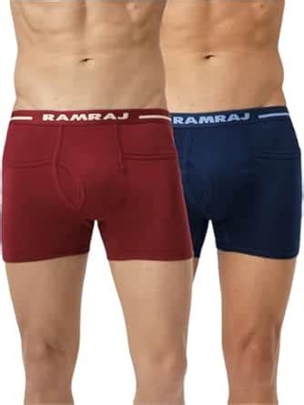 Buy RAMRAJ® Men's Cotton Trunks (Pack of 2) # Softex # Multicolor ...