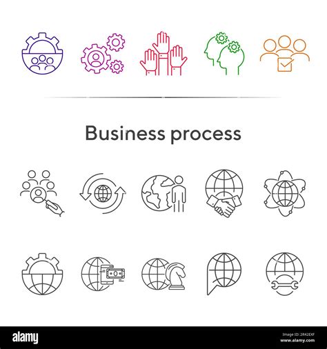 Business process icons. Set of line icons Stock Vector Image & Art - Alamy