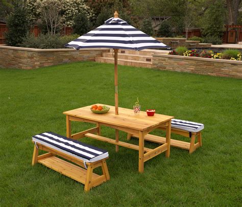 Set de jardin pour enfants en bois résistant à l'eau et en polyester ...