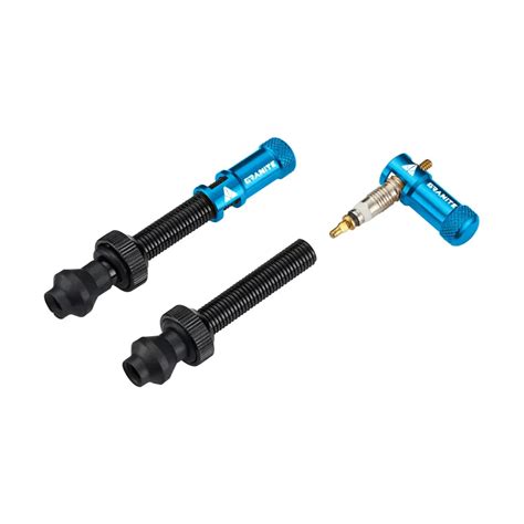 Granite JUICY NIPPLE Valve Cap + Removal Tool Inc. Blue