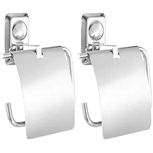 Amazon Brand - Solimo Piton Stainless Steel Toilet Paper Holder (Pack ...