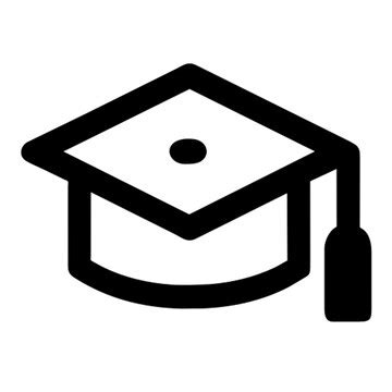 Graduation cap pictogram | Premium AI-generated vector