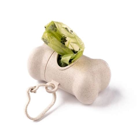 IRIDA NATURALS Poop Bags Wheat Straw Dispenser with Leash Clip-(Beige ...