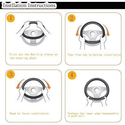 Buy Custom-Fit for Mercedes Benz Car Steering Wheel Cover Unisex ...