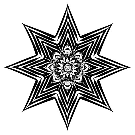 Premium Vector | Black and white star with the symbol of the universe ...
