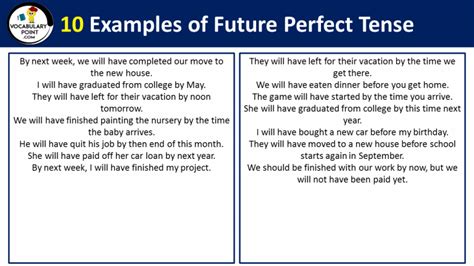 Future Perfect Verb Examples 的图像结果