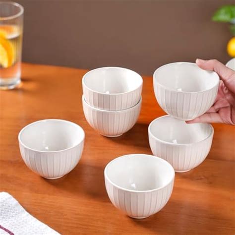 Amazon Brand - Solimo handmade Ceramic Serving Bowl Set, 4 Pieces ...