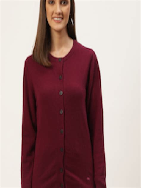 Buy Monte Carlo Women Maroon Cardigan - Sweaters for Women 18994150 ...