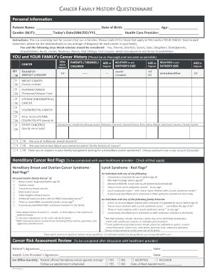 Fillable Online cancer family history questionnaire - Amazon S3 Fax ...