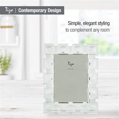 TIZO Design 4x6 Cube Crystal Glass Picture Frame, India | Ubuy