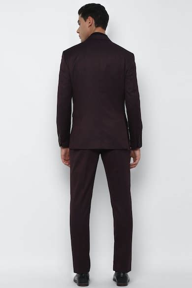Buy Men Maroon Slim Fit Solid Formal Three Piece Suit Online - 680613 ...