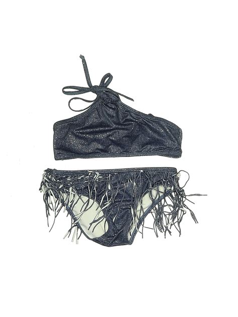 PilyQ Black Two Piece Swimsuit Size 10 - 69% off | ThredUp