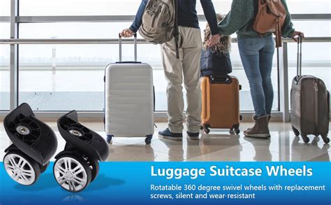 2Pcs Luggage Suitcase Wheels, Swivel Wheel Replacement Travel Suitcase ...