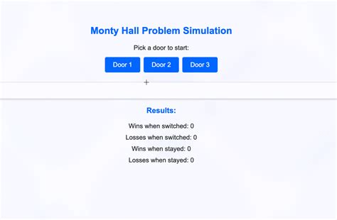 Project | Monty Hall Simulation: Explore Probability with Interactive ...