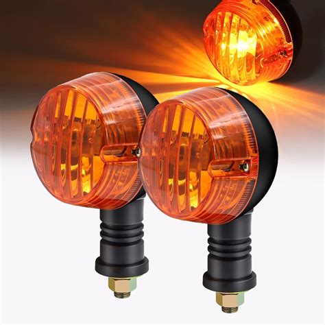 Front Turn Signals 2pcs Motorcycle Bullet Amber Light Turn Signals Indicator Lighting Lamp Black ...