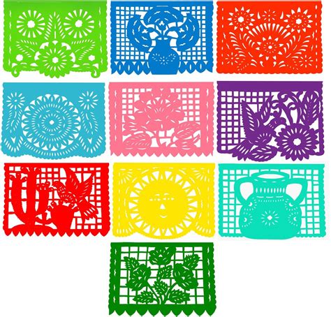 Super Value Depot Colorful 32ft Mexican Papel Picado Banners - Set of ...