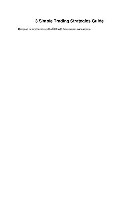 Trading Strategies Guide for Small Accounts: Risk Management Focus ...