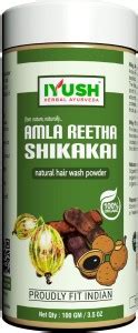 IYUSH Herbal Ayurveda Amla Reetha Shikakai Mix Powder - 100gm - Price ...
