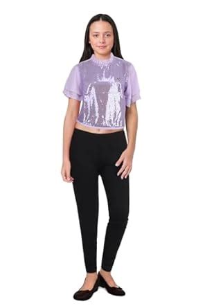 Allen Solly Girl's Regular Leggings (AGLGCRGFF14829_Black_12 Years ...