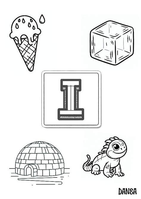 Letter I Coloring Page Learning Abcs Coloring Page Alphabet Printable ...