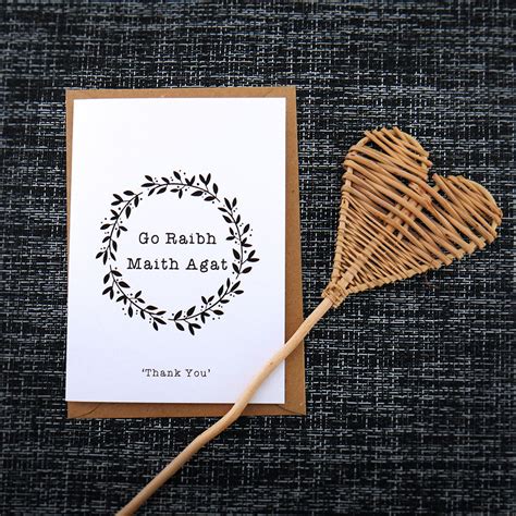 Go Raibh Maith Agat Irish Thank You Card Irish Cards - Etsy UK