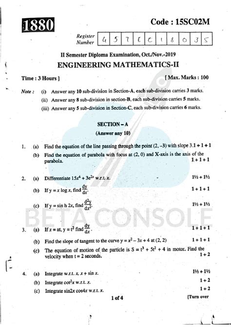 M2nov2019 - asd - 1880 Code : 15SC02M Register Number 457EC18035 II ...
