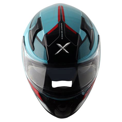 AXOR Apex Turbine Gloss Hex Blue Red Helmet– Moto Central