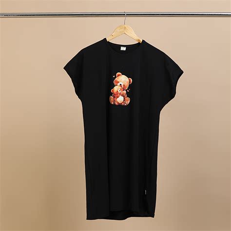 Maternity Long Tshirt – Black – Double Teddy - Coocuddle