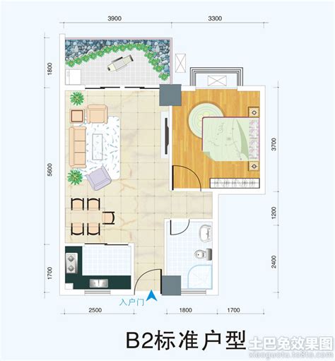 50平米小户型房屋平面设计图_土巴兔装修效果图