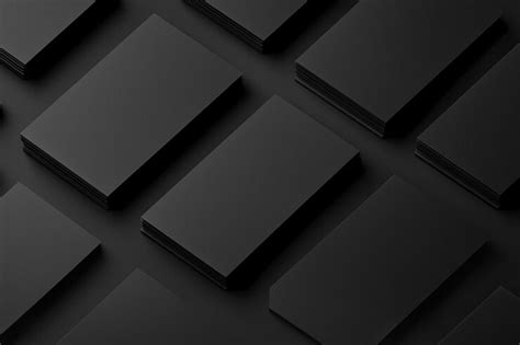 Black business card mockup on a dark background a template for the ...