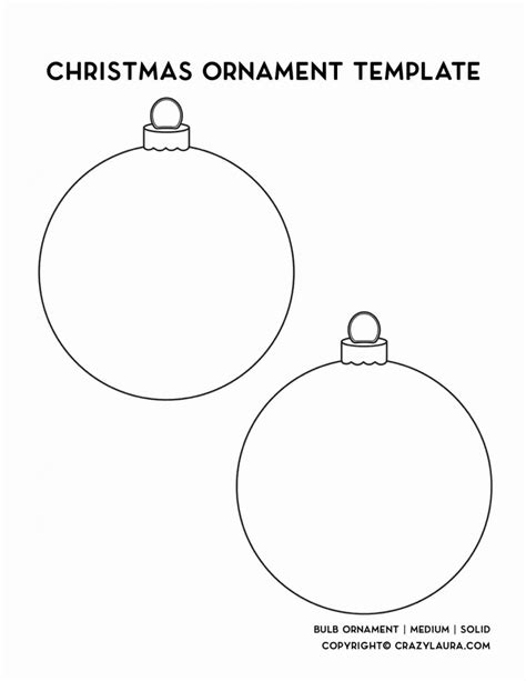 Printable Christmas Ornament Templates: Create Festive Decorations ...