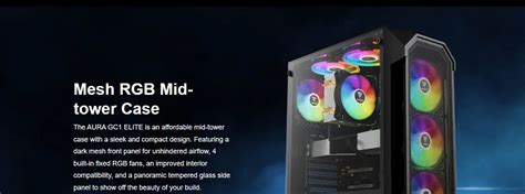 Gamdias Aura GC1 Elite Mid Tower Cabinet (Black)