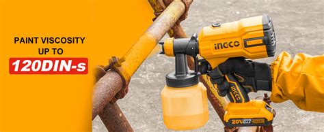 Ingco Paint Spray Machine, Cordless Paint Spray Gun, 800Ml, Spray Gun ...