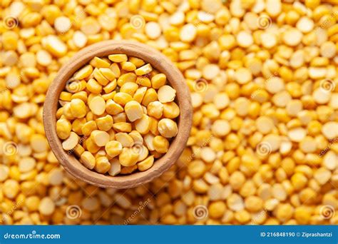 Macro Close-up of Organic Bengal Gram Cicer Arietinum or Split Yellow ...