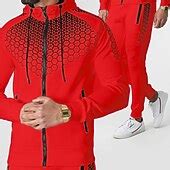 Men's Tracksuit Sweatsuit 2 Piece Full Zip Casual Winter Long Sleeve ...